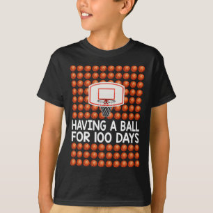 Camiseta 100 Dias De Bysketbyll Escolar Para Meninas