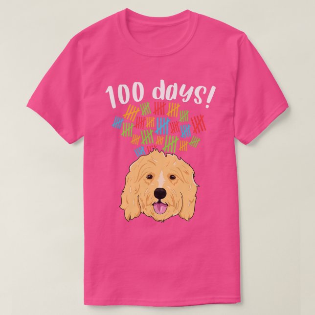 Camiseta 100 dias de cachorro-do-cachorro-do-cachorro-de-fa (Frente do Design)