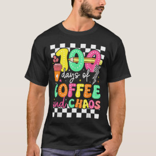 Camiseta 100 Dias De Café & Professor De Caos Retro 10