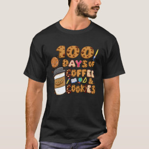 Camiseta 100 Dias De Café & Biscoitos 100º Dia De Escola T