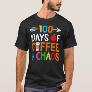 Camiseta 100 Dias De Café & Caos - 100º Dia Chá Escolar