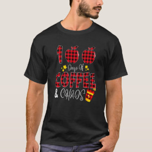 Camiseta 100 Dias De Café Caos Professor Feliz 100 Dias De
