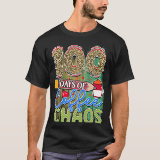 Camiseta 100 Dias De Café E Caos 100º Dia Da Escola Te