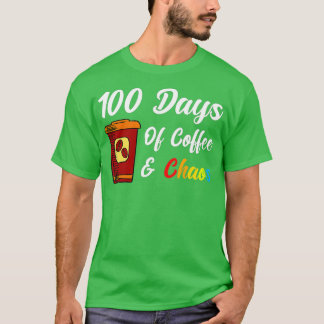 Camiseta 100 Dias De Café E Caos - 100 Dias De Teac Escolar