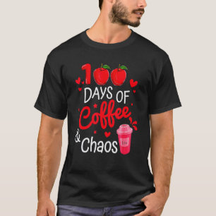 Camiseta 100 Dias De Café E Caos Feliz 100º Dia Escola