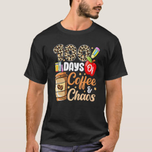 Camiseta 100 Dias De Café E Caos Professor Feliz 100º D