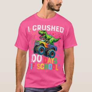 Camiseta 100 Dias De Caminhão De Monstro Escolar 100.º Dia