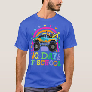 Camiseta 100 Dias De Caminhão-Monstro De Meninos Escolares