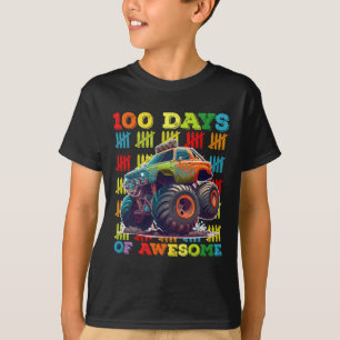 Camiseta 100 Dias De Caminhão Monstro Incrível 100º Dia Esc
