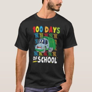 Camiseta 100 dias de caminhonete de lixo escolar para Roupa