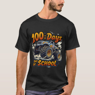 Camiseta 100 dias de caminhonete de monstro escolar 100º di