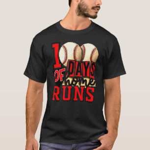 Camiseta 100 Dias De Casa Executa A Escola De Beisebol Meni