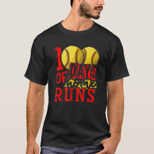 Camiseta 100 Dias De Casa Executa Softball 100º Dia Da Esco