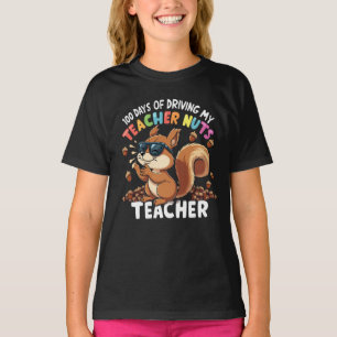 Camiseta 100 Dias De Condução De Loucos De Professores 100º