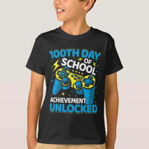 Camiseta 100 Dias De Controladora De Vídeo Da Escola Menina