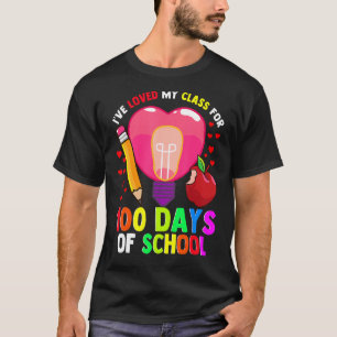 Camiseta 100 dias de coração de professor universitário Eu 