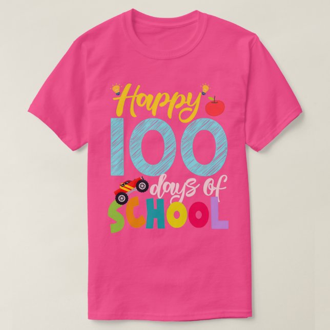 Camiseta 100 Dias De Crianças Engraçadas Na Escola Presente (Frente do Design)