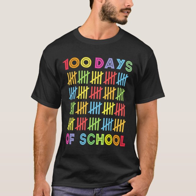Camiseta 100 Dias de Crianças Escolares 100º Dia do Costu E (Frente)