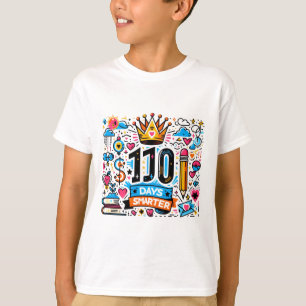 Camiseta 100 dias de Design de Etapa Colorida Mais Intelige