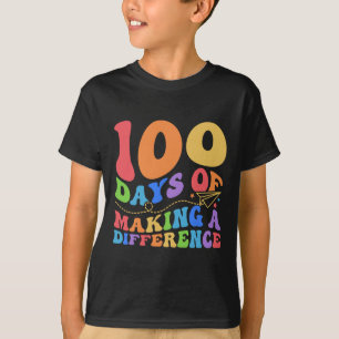 Camiseta 100 Dias De Diferença De Fazer 100º Dia De Chá Esc