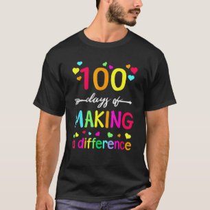 Camiseta 100 Dias De Diferença De Fazer 100 Dias De Profess
