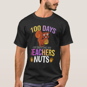 Camiseta 100 Dias de Dirigir Meu Professor Louco Esquilo Es