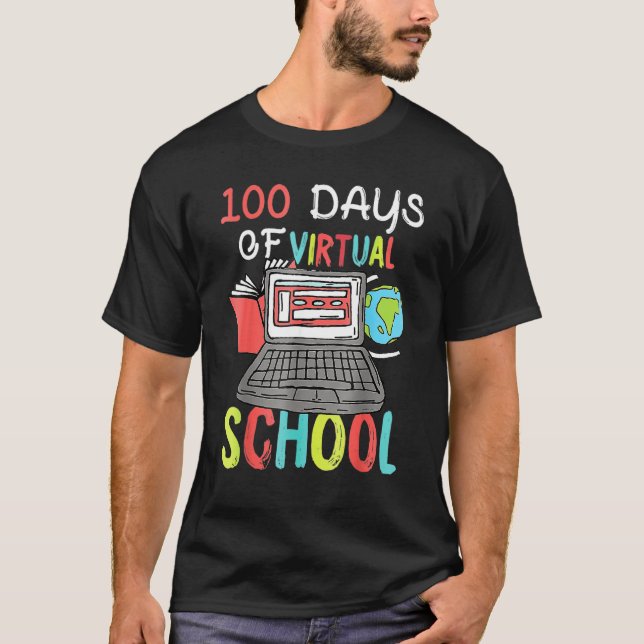 Camiseta 100 Dias De Distância De Aprendizado Virtual Escol (Frente)