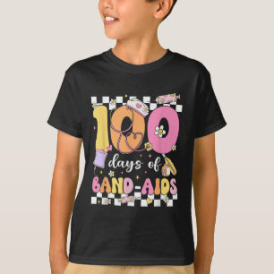 Camiseta 100 Dias De Enfermeira Da Escola De Banda Aids 100