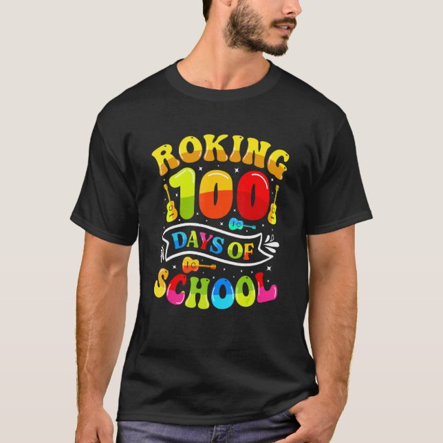 Camiseta 100 Dias De Engraçado Escolar 100 Dias De Escola (Frente)