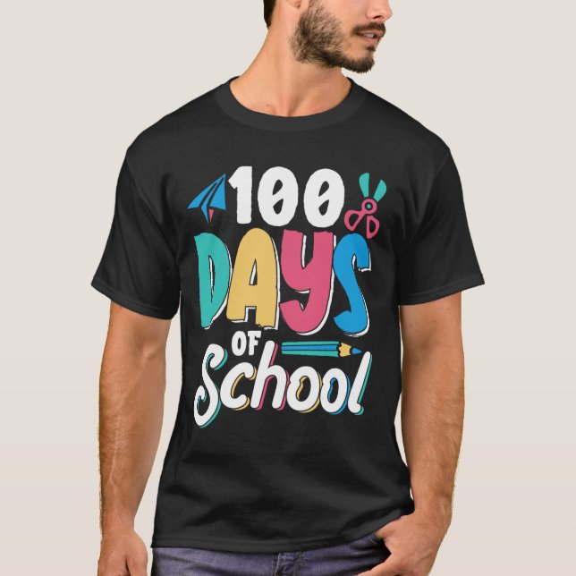 Camiseta 100 Dias De Ensino Cute Cl Kids (Frente)