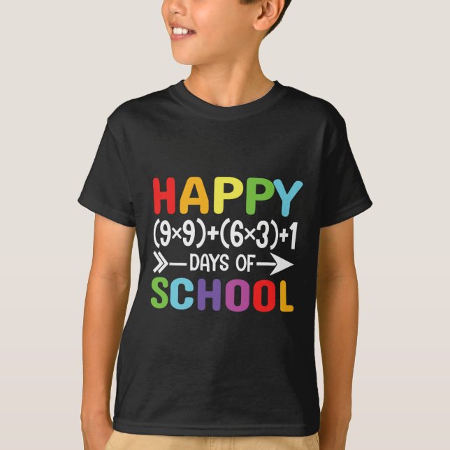 Camiseta 100 Dias De Equação De Professores De Matemática N (Frente)