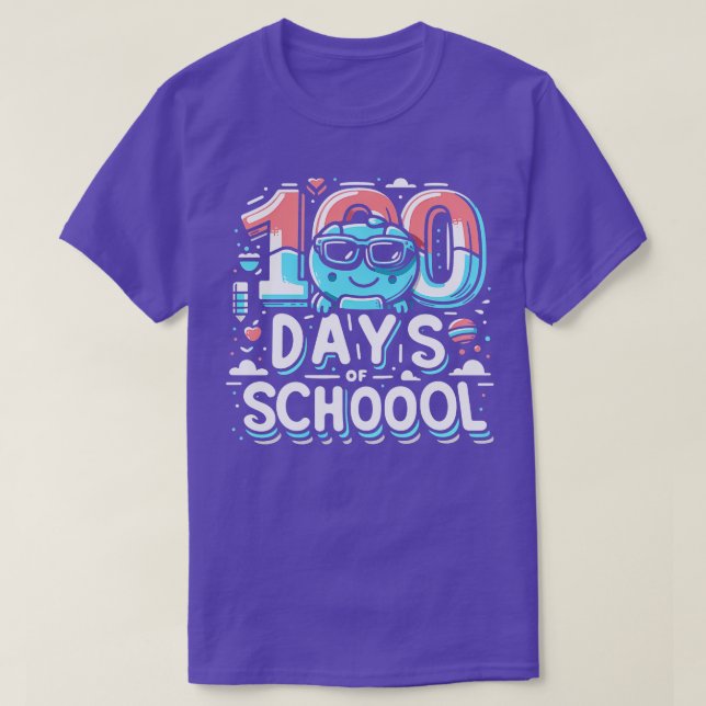 Camiseta 100 dias de escola (Frente do Design)