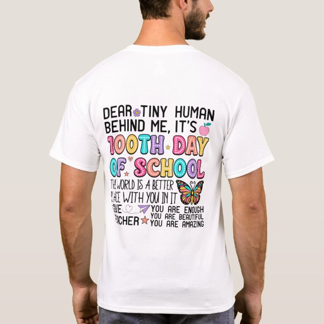 Camiseta 100 Dias De Escola (Verso)