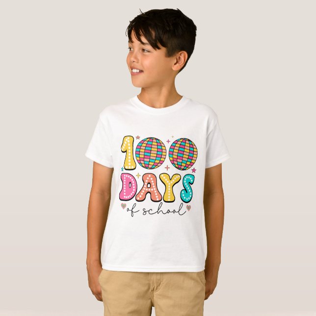 Camiseta 100 Dias De Escola (Frente Completa)