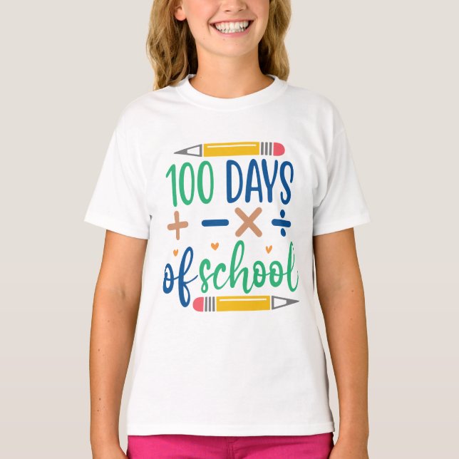 Camiseta 100 dias de escola (Frente)