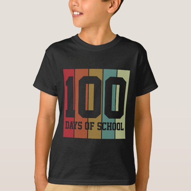 Camiseta 100 dias de escola, 100º dia de escola, 100 dias (Frente)