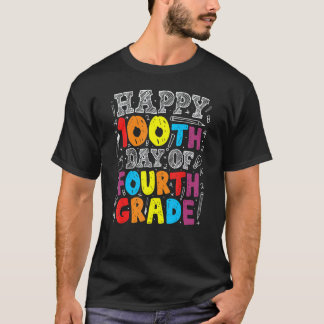 Camiseta 100 Dias De Escola 100º Dia De Professor Da 4ª Sér
