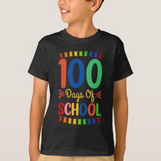 Camiseta 100 dias de escola 100.º dia de escola 100 dias