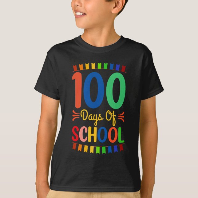 Camiseta 100 dias de escola 100.º dia de escola 100 dias (Frente)