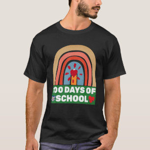 Camiseta 100 Dias de Escola & Adorando Vida de Professor Cr