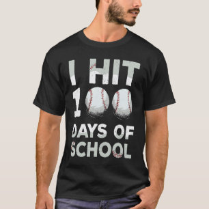 Camiseta 100 Dias de Escola Beisebol Vintage Professor Cria