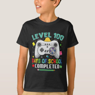 Camiseta 100 Dias De Escola Completados Para Jovens Jogador