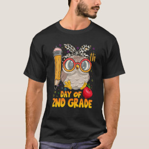 Camiseta 100 Dias De Escola Coruja Fofa Feliz 100º Dia Da 2
