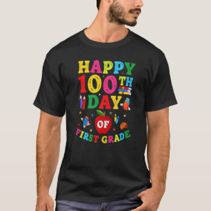 Camiseta 100 dias de escola crianças do primeiro ano Menina