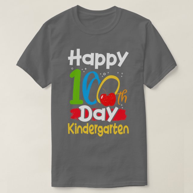 Camiseta 100 dias de escola de Kindergraten (Frente do Design)