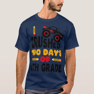 Camiseta 100 Dias De Escola De Quarto Grau I Esmagado 100 D