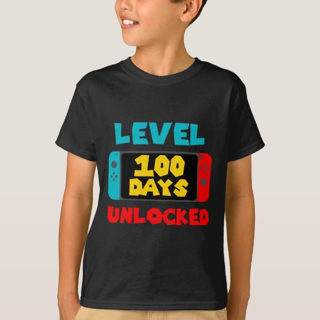 Camiseta 100 Dias De Escola Desbloqueados 100 Dias De Vídeo (Frente)