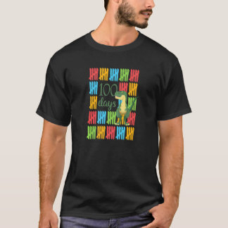 Camiseta 100 Dias De Escola Dinossauro Professor 100º Dia