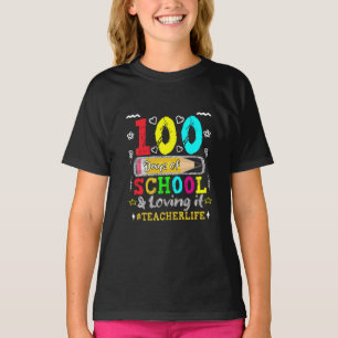 Camiseta 100 Dias De Escola E Adorando-A