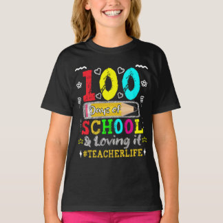 Camiseta 100 Dias De Escola E Adorando-A